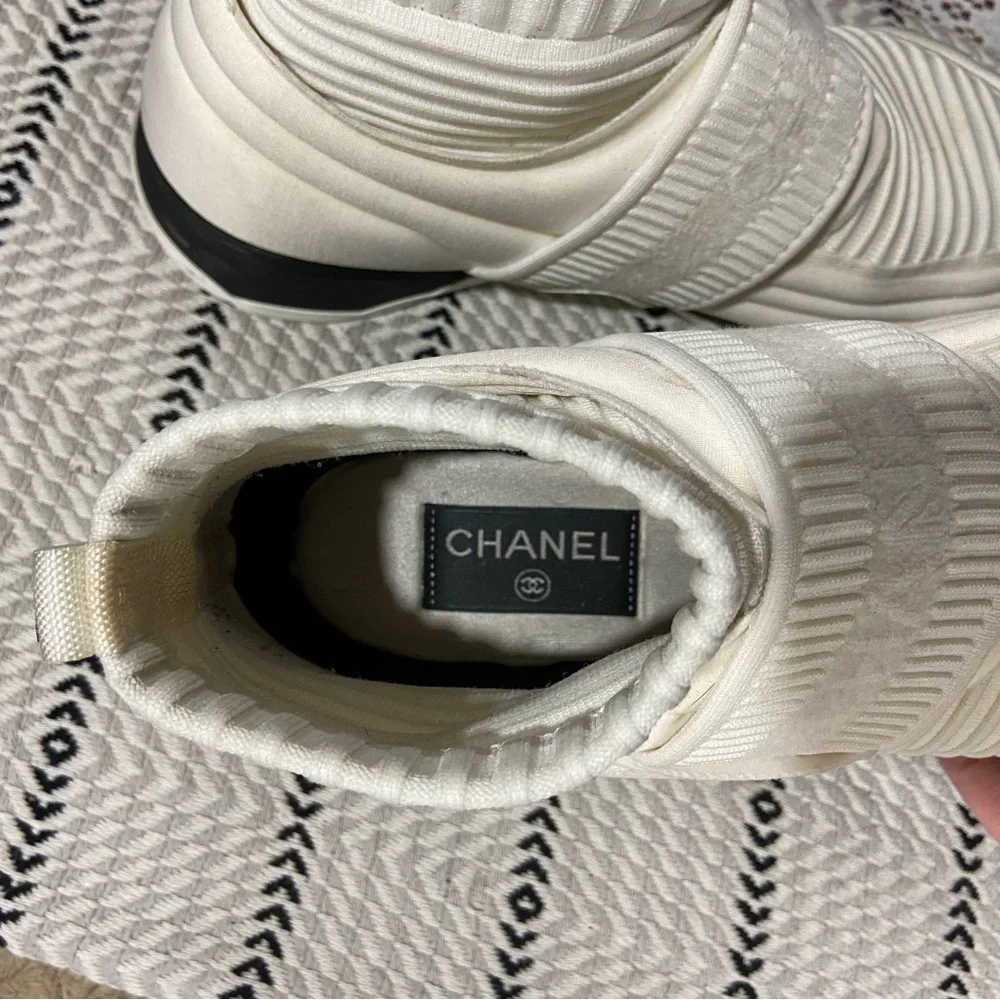Chanel 17B Stretch Fabric Sneaker
